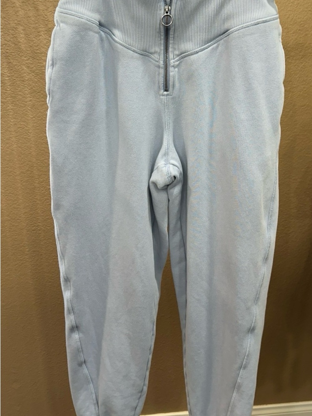 aerie Light Blue Half-Zip Sweatpants